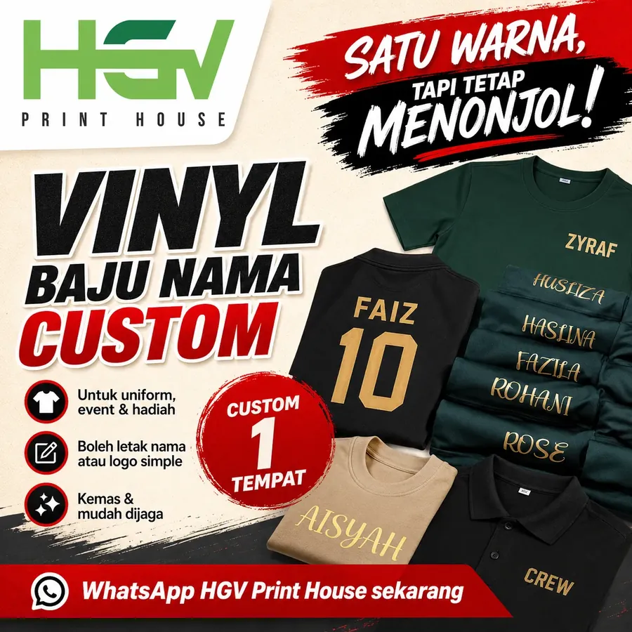 Vinyl Baju Custom (HTV)