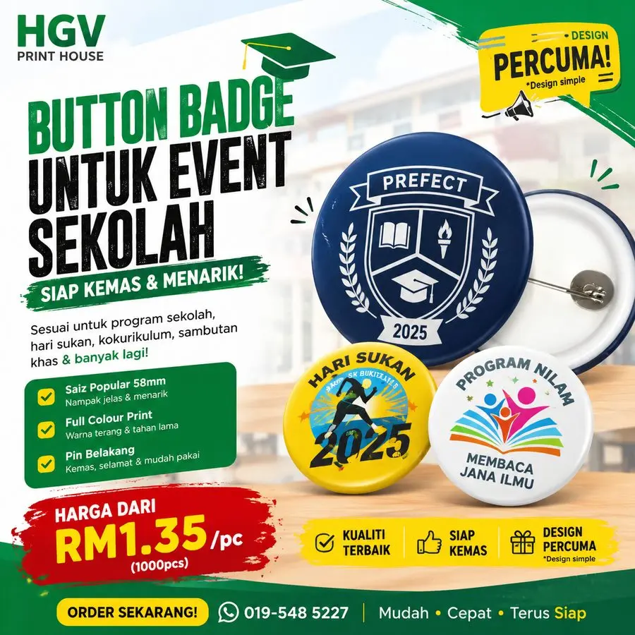 Contoh Button Badge Sekolah
