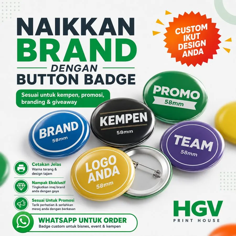 Contoh Button Badge Brand