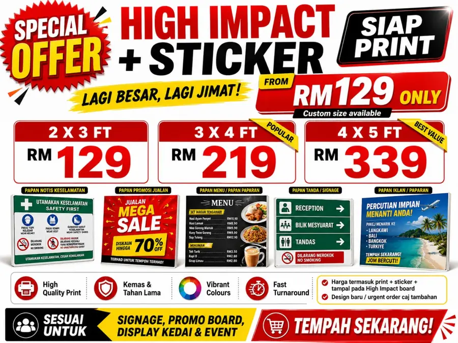 High Impact + Sticker Special Offer