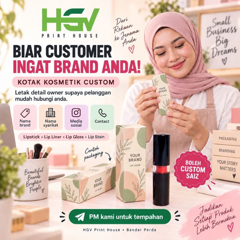 Kotak Lipstick Liner Gloss Stain - biar customer ingat brand anda