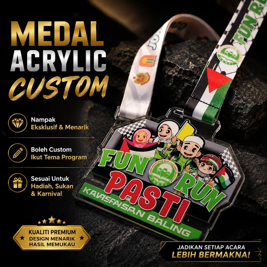 Contoh medal custom 3